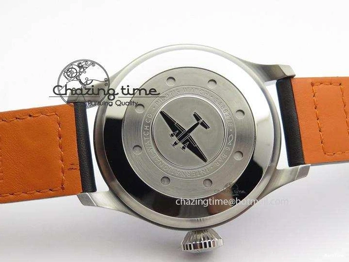 MIROTIME 0218 GoodFit Big Pilot Real PR IW500912 ZF Best Edition Black Dial On Black Leather Strap A 7287